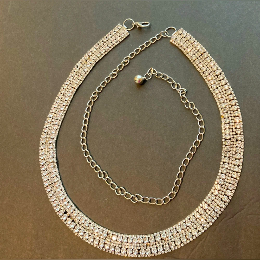 Vintage Rhinestone Belt in Silver - Picture 4 of 9